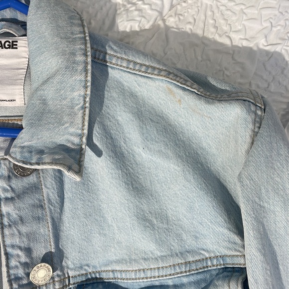 JEAN JACKET CROPPED LIGHTWASH from GARAGE CLOTHING Size XS - Picture 6 of 6
